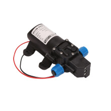 Noir 12V 60W Pompe a eau Pompe a diaphragme automatique Pompe de lavage electrique a haute pression eteignez 5L / min