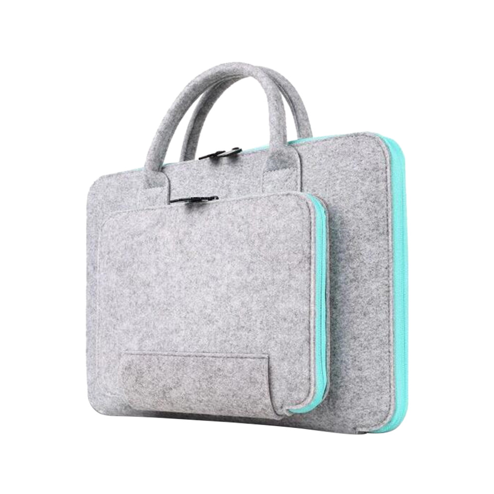 New Felt Universal Laptop Bag Notebook Case Briefcase Handlebag Pouch For Macbook Air Pro Retina Men Women 11" Blue/Grey 4713343878668