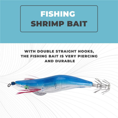 1 Stück Blau Blinkende LED Fischköder Blitzlicht 10 cm Minnow Leucht Squid Jig Garnele Köder Nacht Fischen Köder 2