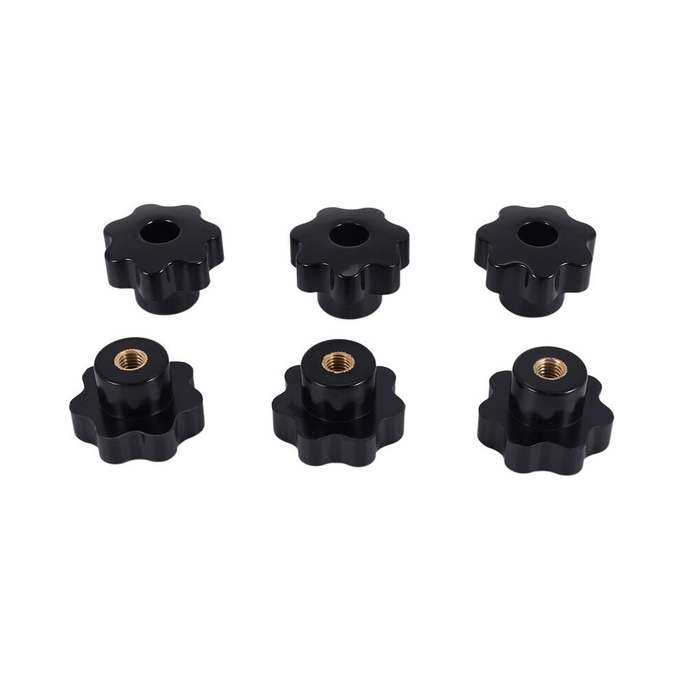 Machinery Latche Knurled Clamping Nuts Knob Grip M8 Female Thread 6Pcs 6131407798741