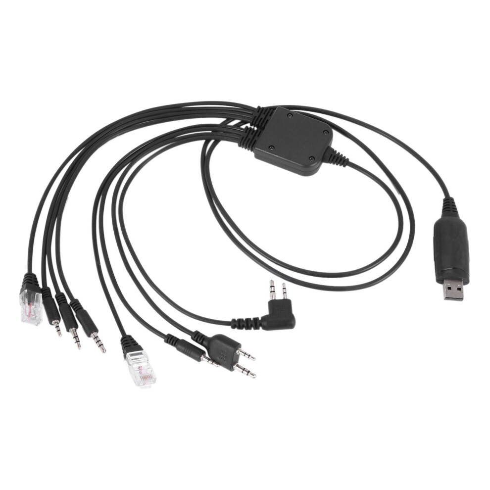 Eight In One Usb Programming Cable Compatible For Walkie Talkie Motorola Kenwood Icom Baofeng Tyt Qyt Radio 6131407759629