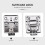 Metal snap finish Suitcase suitcase lock 30x43mm Silver 5
