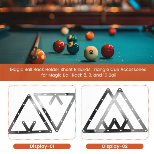 6PCS Magic  Rack Holder Sheet Billiards Triangle Cue Accessories for Magic  Rack 8, 9, and 10 2