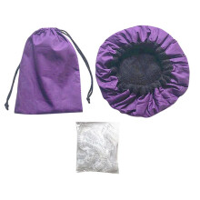 Flaxseed Care Cap Microwave Heating Steaming Cap Hair Care Baked Oil Cap Heating Purple