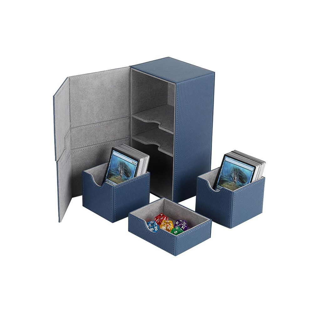 Multifunction Case Container Card Box Card Protector Card Deck Boxes Holds 200+ Card Carrying Organiser Case, Blue 4713499075102
