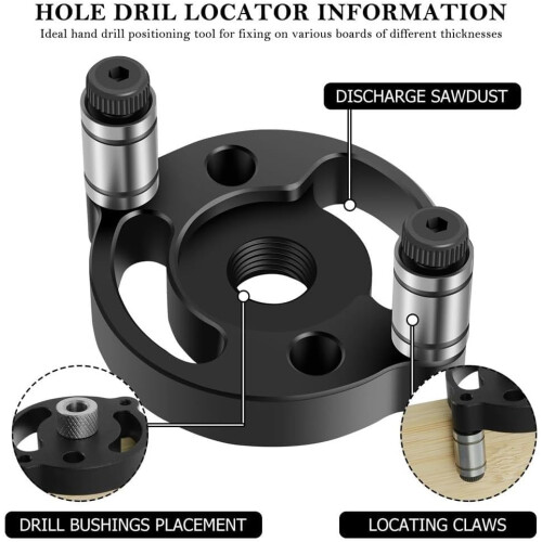 Center Spinners for Drilling, Center Spinner Drill Guide for Straight Holes, Drill Centering Tool 2