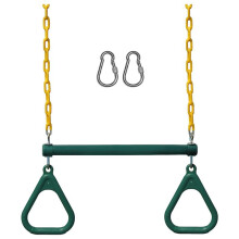 Swing Sets for Backyard-Set Includes 18Inch Trapeze Swing Bar & 48Inch Heavy Duty Chain with Locking Carabiners (Green)