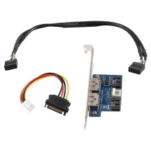 Dual Port To 5V 12V Power Over Esata USB Port Adapter Convert Expansion Converter Card Connect To 2.5 Inch 3.5 Inch Hard Disk
