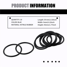 O-, sealing , 10 pieces, 45 mm x 3 mm, nitrile rubber, black