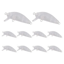 10 Peças Corpo de Isca de Pesca 5cm 2,7G Sem Pintura Crankbait Vib Minnow Wobblers Isca Dura Iscas em Branco