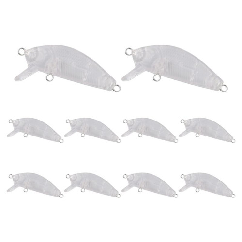10 StüCk AngelköDer KöRper 5Cm 2.7G Unlackierte Crankbait Vib Minnow Wobbler Hard Bait Blank KöDer
