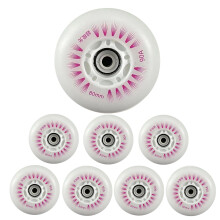 Luminescence Roller Skate Wheels Luminous Single Inline Skate Wheels with Bearings 8 Pack 62mm125mm 62mm Purple