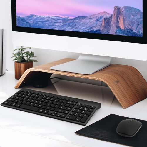 Wireless Keyboard and Mouse Combo, Full-Size Ultra-Thin Keyboard and Mouse Wireless, 2.4G USB, Numeric Keypad, Black 1