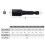 1/4 Hex Shank Thread Tap Socket Adapter M4-M12 HSS Straight Fluted Screw Tap for Machine Tapping Threading Tool 6Pcs 3