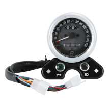 Retro-Motorrad-Armaturenbrett, digitale Ganganzeige, Scheinwerferanzeige, Doppeltacho, Kilometerzähler, USB-Ladeanschluss, hohe Empfindlichkeit