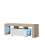 TV Unit 130cm Floe - Oak & White Gloss Doors and LED Lights 5