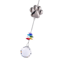Crystal Pet Keepsakes Suncatchers with Metal Paws Charm- ball