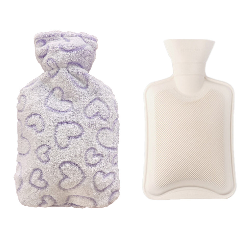 Natural Rubber Hot Water Bottle, Thermoplastic Material Multi Functional Pain Relief Cold Compress for Menstrual Cramps Neck Shoulder Pain, Elegant Kn