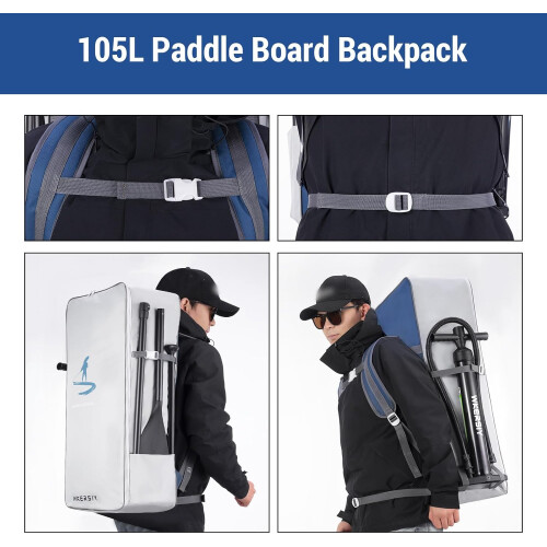 105L Paddle Board Backpack, Oxford Cloth SUP Surfboard Bag 2