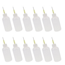 12pcs 50ml Glue Applicator Bottle Precision Needle Tip Liquid Dropper