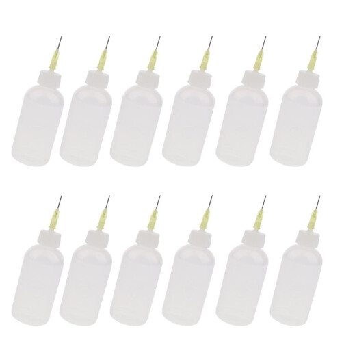 12pcs 50ml Glue Applicator Bottle Precision Needle Tip Liquid Dropper 2