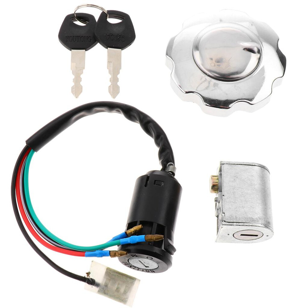 Electric Ignition Switch Key Oil Tank Gas Cap For Honda Cg125 Zj125 At 718116393106
