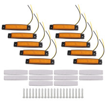 Luzes de sinalização lateral em LED SMD de alta intensidade para reboques, caminhões, vans e autocaravanas. Faixas de luz âmbar de sinalização,