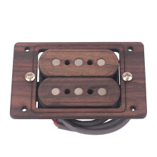 Hand Wound Humbucker Set, Rosewood 3 Strings Pickup for Cigar Box Guit
