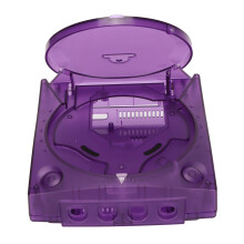 Customizable Retro Design Transparent Purple ABS Console Case, Easy To Remove Full Protection Scratch Resistant Shock Absorbing Housing For SEGA Dream