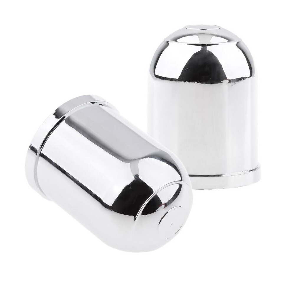 2X 50Mm Chrome Tow Bar Ball Cover Cap Car Towing Hitch Towball Protect 614089468653