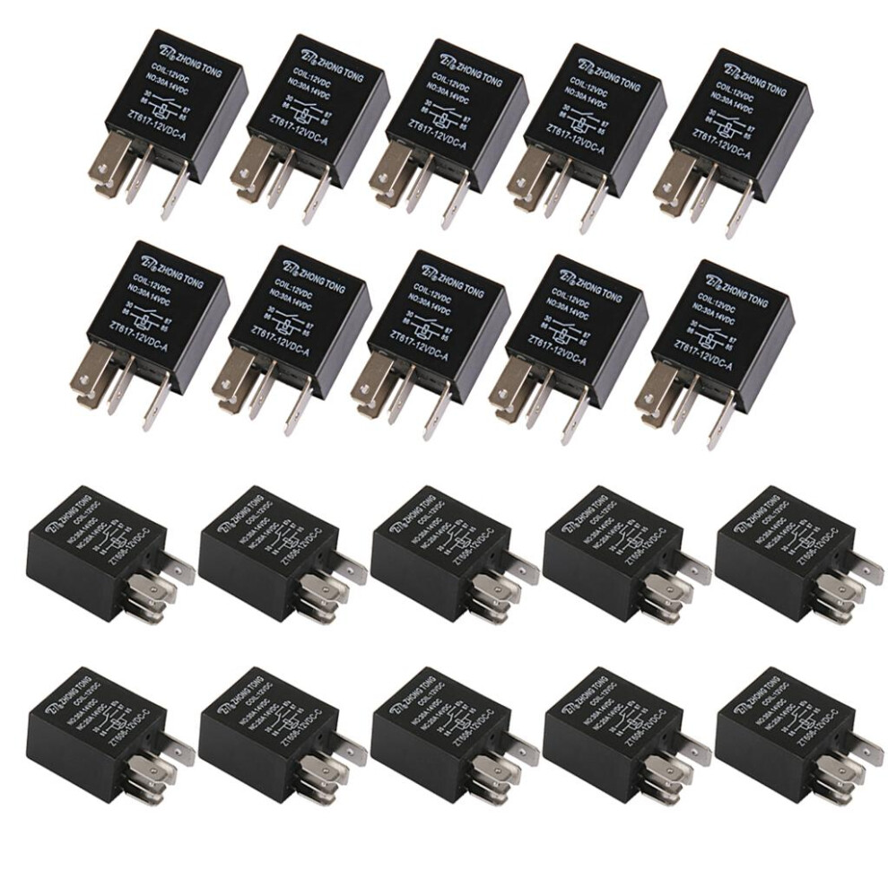 20Pcs Car Truck Auto Automotive Dc 12V 20A/30A Amp Spdt Relay Relays 5 721442053286
