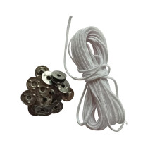 5m Cotton Candle Wicks Core with 20pcs Metal Sustainers for Candle Mak