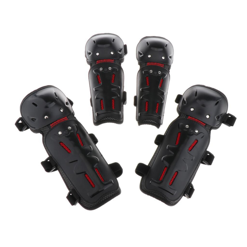 Motorcycle Knee Elbow Adult Shin Armor Bike Protector Guard Pad Gear 780229120016