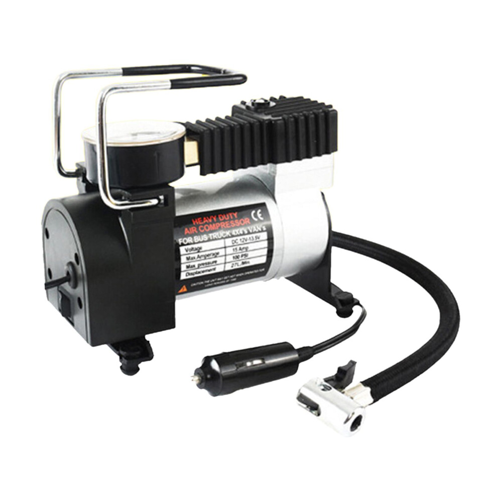 Tire Pump Heavy Duty 140Psi Single Cylinder With Gauge For Truck Auto 6902804558470