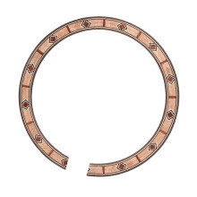 B-55 Acoustic Guitar Soundhole Rosette Inlay Decoration Parts Coffee