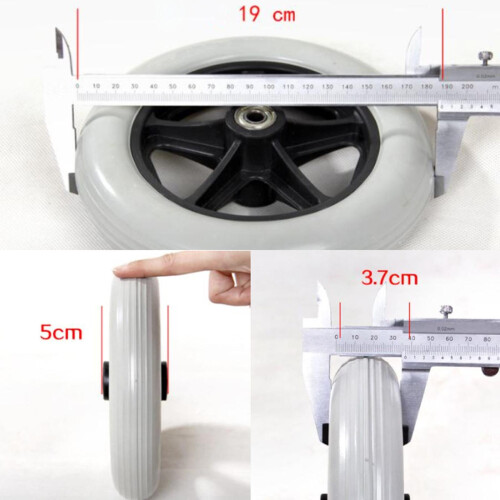 8" Polyurethane Wheelchair Replacement Front Wheel Wear Resist Castor 1