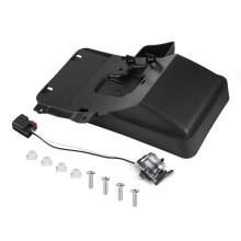 Suporte de placa traseira compatível com Jeep Wrangler JK 2007-2016, peça de reposição durável e resistente à corrosão, fácil instalação.
