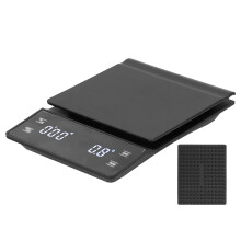 Cântar de cafea durabil cu cronometru, de înaltă precizie, pentru picurare, espresso, conversie a unității, ecran LCD LCD practic, afișaj rapid