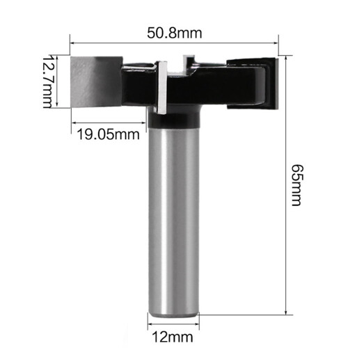 12mm Shank Carbide Planer Router Bits 2" Cutting Diameter Woodworking 1