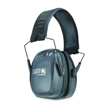 Howard Leight by Honeywell Leightning L2F faltbarer schlanker Schie-Ohrenschtzer (R-01525), Schwarz/Grau, Gre L