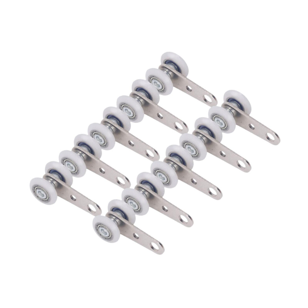 10X 2 Wheel Trolley Assembly Rollers Sliding Pulley Bearing Trolley As 581984186367
