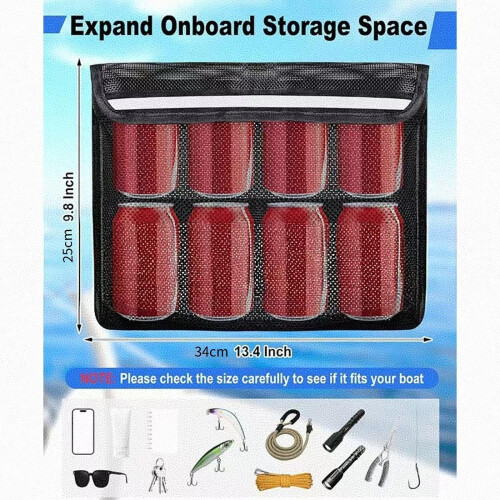 Boat Storage Bag with Lid Boat Storage Net Accessories Versatile Mesh 1