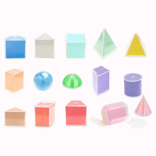 3D Geometric Shapes Montessori Learning Toys for Home School Supplies