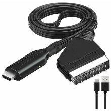 SCART-HDMI-sovitin, tukee HDTV:tä, DVD-digiboksia, PS3:a, PS2:ta ja PS1:tä, erinomainen kuvan ja äänen suorituskyky, plug and play