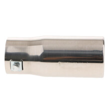 30-50mm Inlet Stainless Steel Exhaust Pipe Tail Muffler Silencer Silve