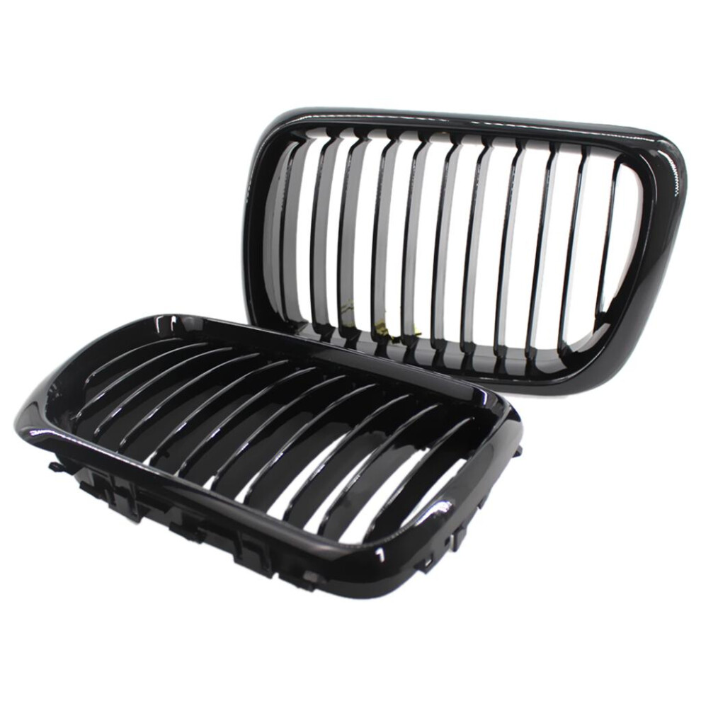 Glossy Front Kidney Grille For E36 1997-1999 3-Series Black 780229522070