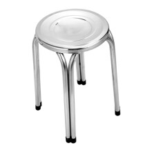 Stackable Stool Stainless Steel Sturdy Round Stool for Garden Outdoor