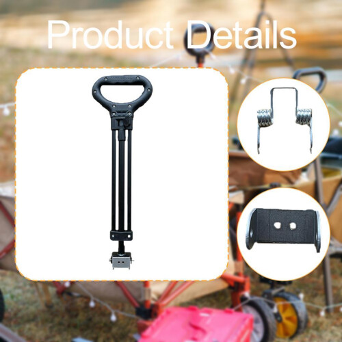 Wagon Cart Pull Handle Spare Replacement Part for Park Camping Trolley 2