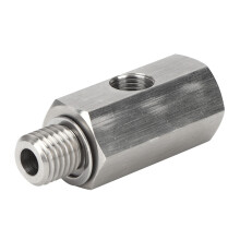 Adattatore per sensore di pressione dell'olio turbo progettato con precisione, raccordo a T in acciaio inossidabile resistente alla corrosione per