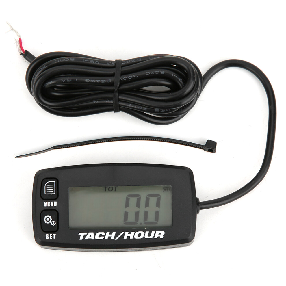 Inductive Tachometer Battery Replacement 4 Engine Rpm Measurement Digital Maintenance Tach Hour Meter Backlit Display Waterproof Design Engine Health 9139052911079